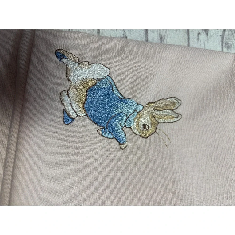 Beatrix Potter Nursery Cotton Fabric Cotton Pale Pink Embroidered‎